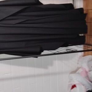 Black wool cape with attached hood